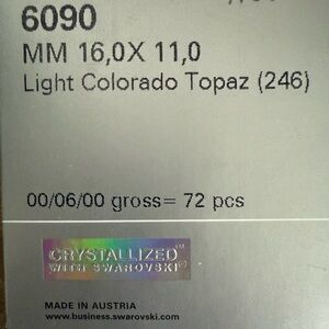 68 Genuine Swarovski Crystal Drops – Light Colorado Topaz Made in Austria HOLD!